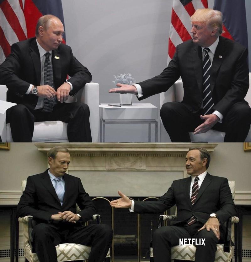 Взрывная реакция соцсетей на первую встречу Путина и Трампа